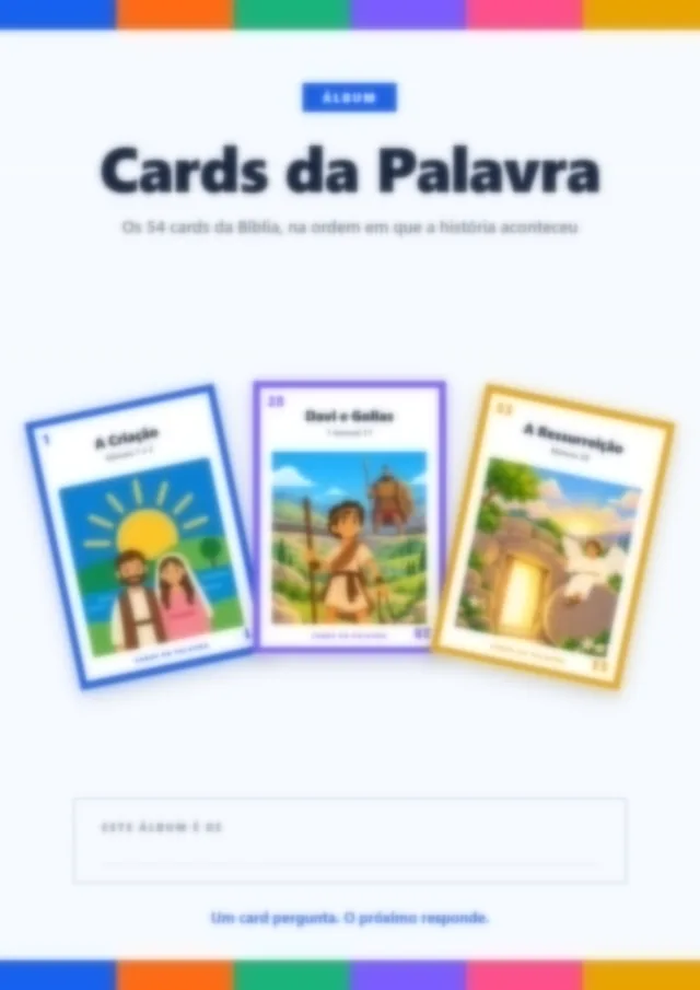 Capa do álbum dos Cards da Palavra